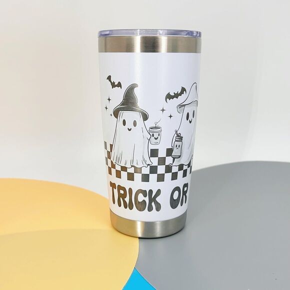 Halloween Tumbler with Straw Gift Box 20oz Stainless Steel Spooky Season - Picture 3 of 6